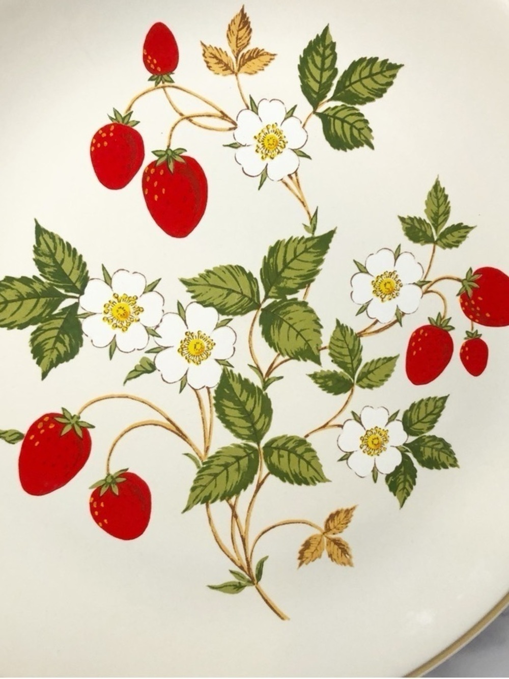 Vintage 70s Sheffield Strawberries 'N Cream Stoneware 10.5 Inch Dinner Plate 308 - Picture 8 of 13